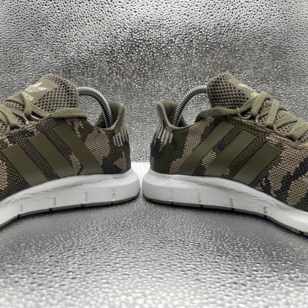 Size 7.5 Adidas Swift Run Shoes Mens Camo Green Excellent BD7976 Trainers - Picture 3 of 11
